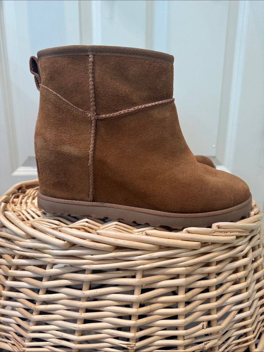 UGG Chestnut Brown Suede Wedge Bootie